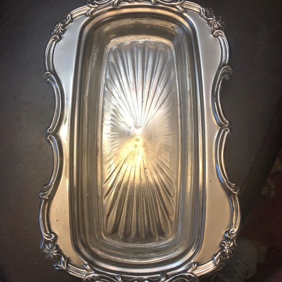 Vintage Leonard Silver Plated Butter Dish - Picture 5 of 11